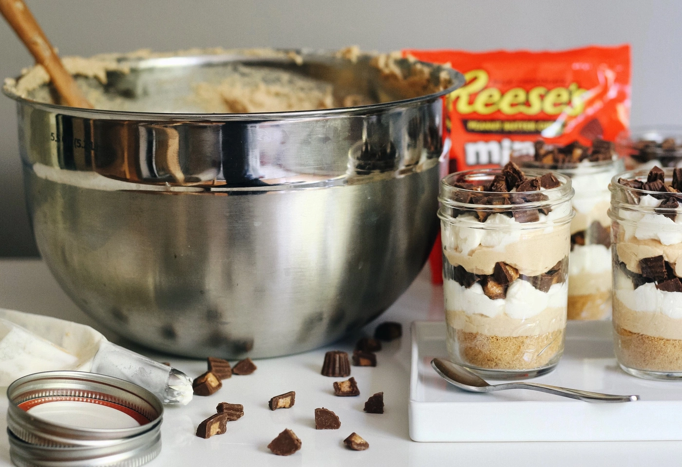 daenereeses peanut butter cheesecake parfaits | sarah makes stuff