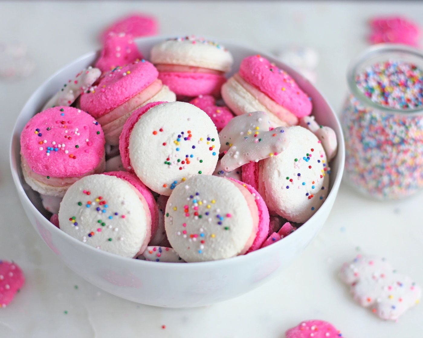 circus animal cookie macarons