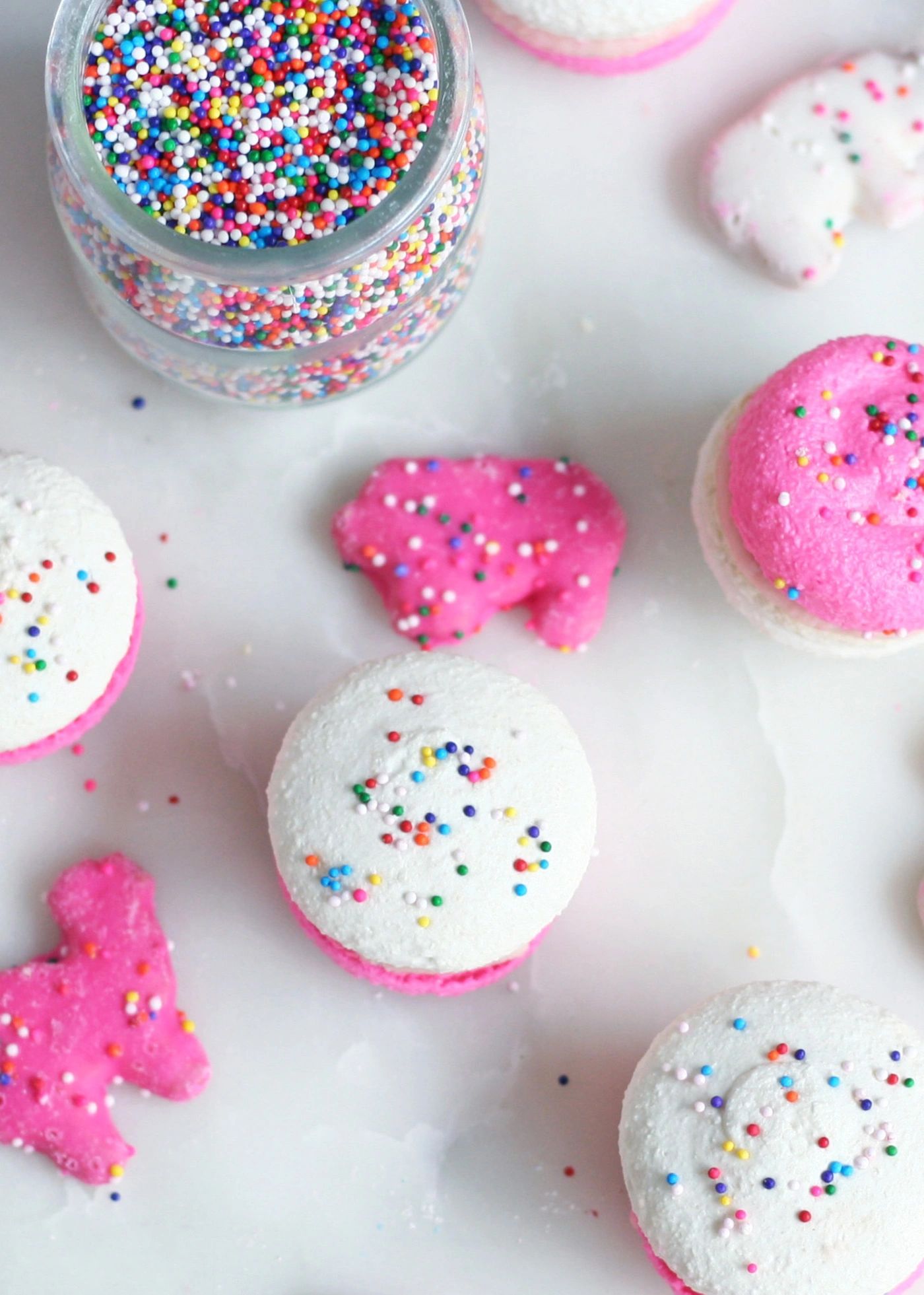 circus animal cookie macarons