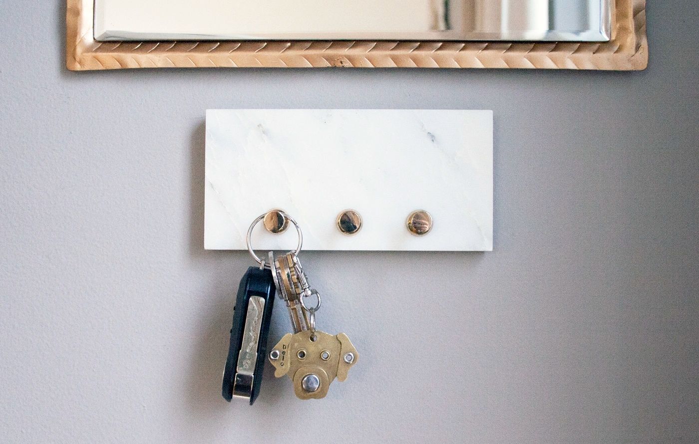 diy marble key hook