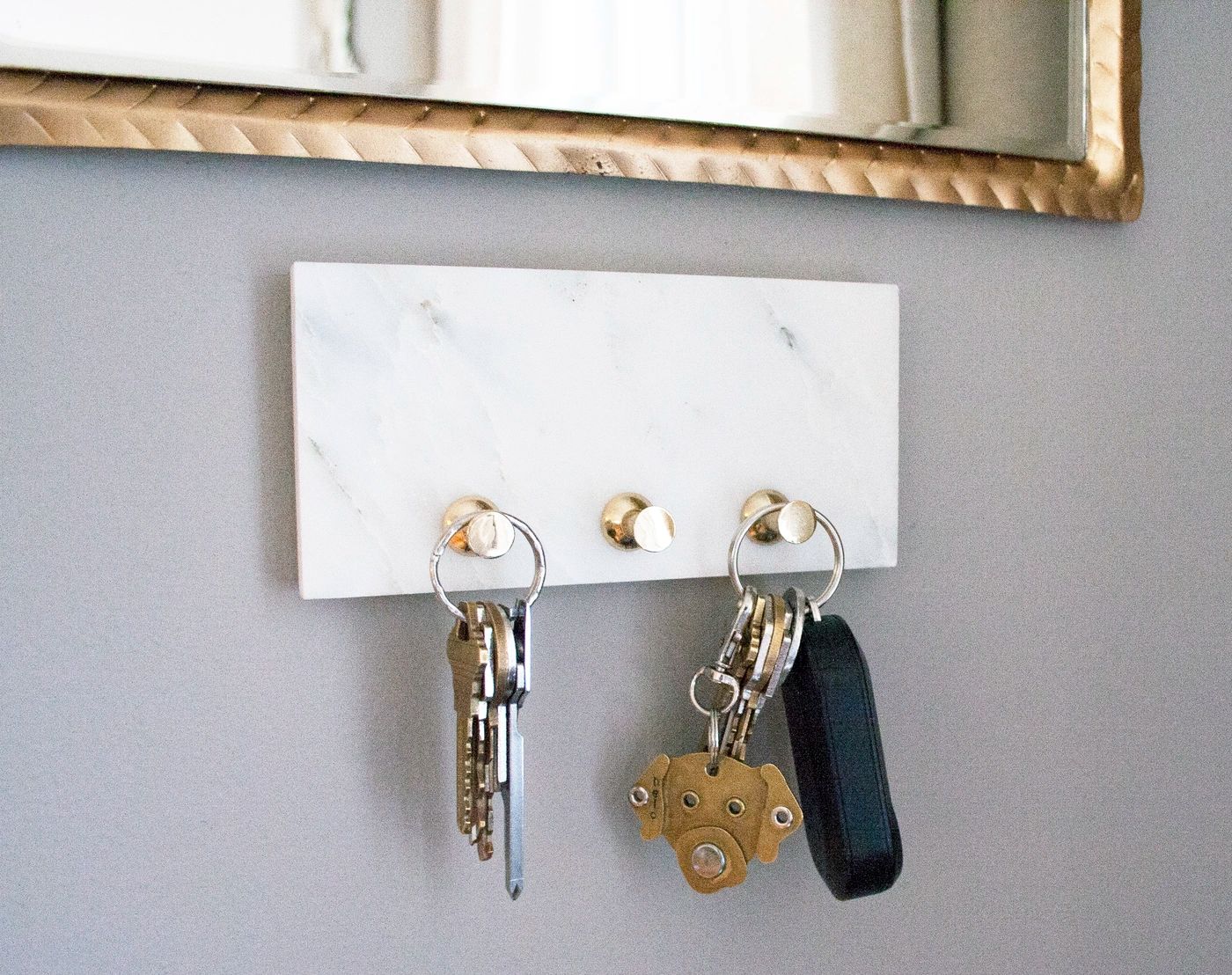 diy marble key hook