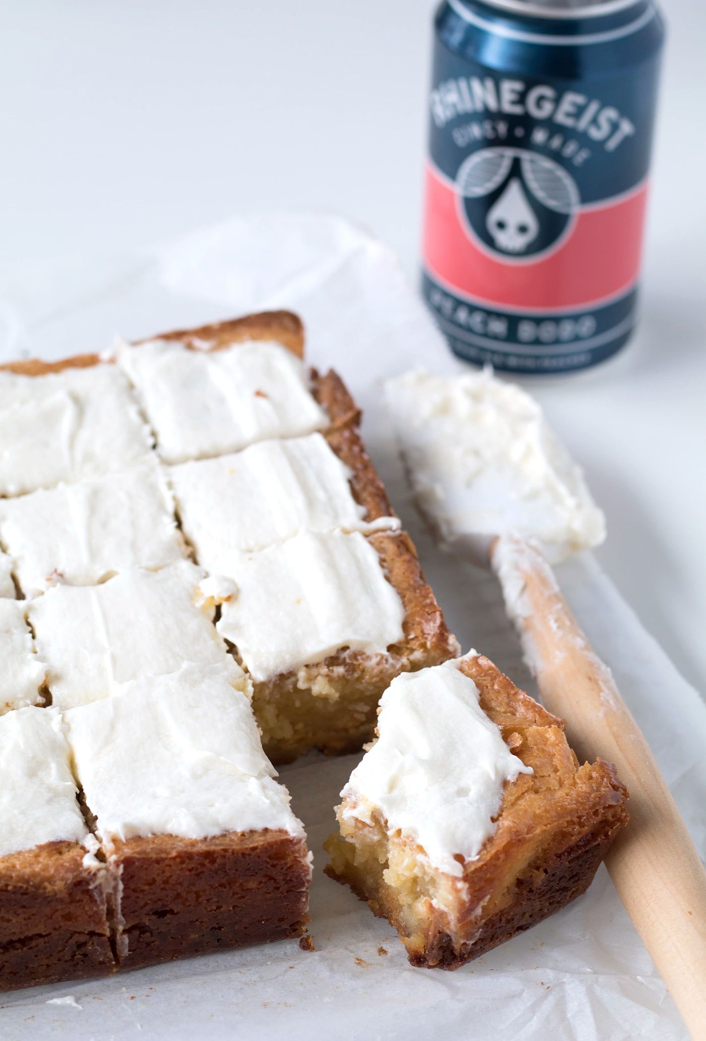 Fruity Fudgey Beer Blondies