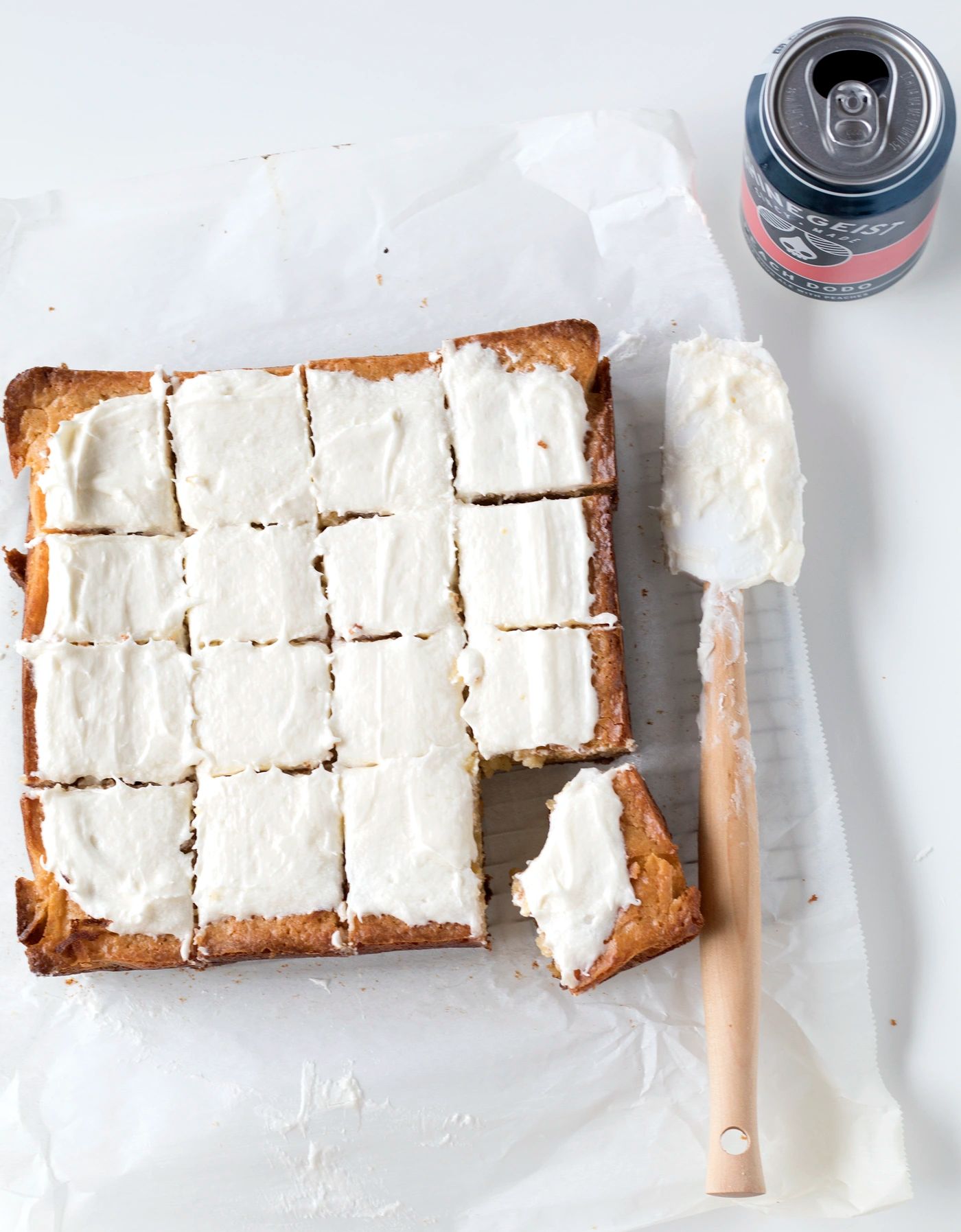 Fruity Fudgey Beer Blondies
