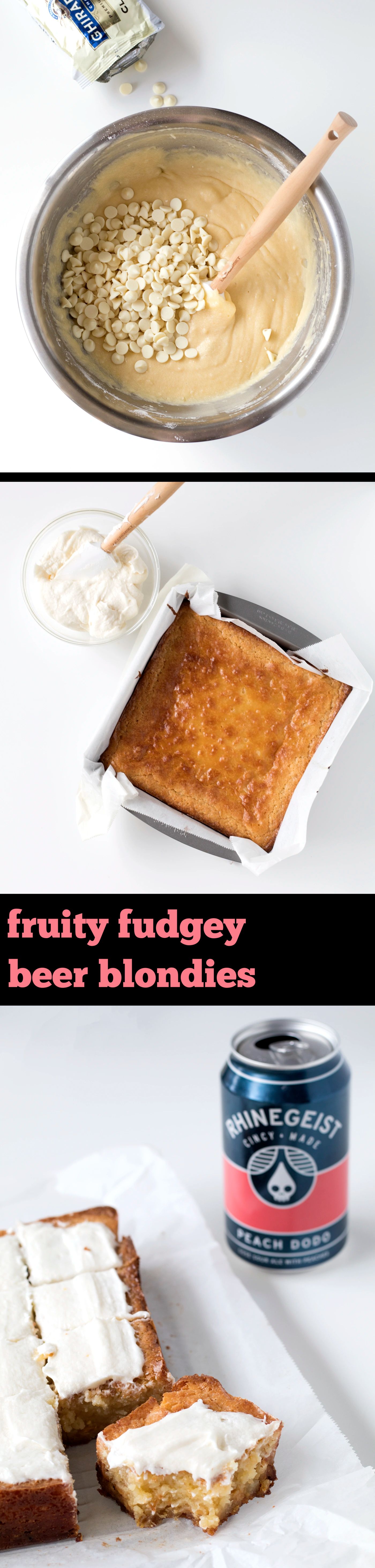 Fruity Fudgey Beer Blondies