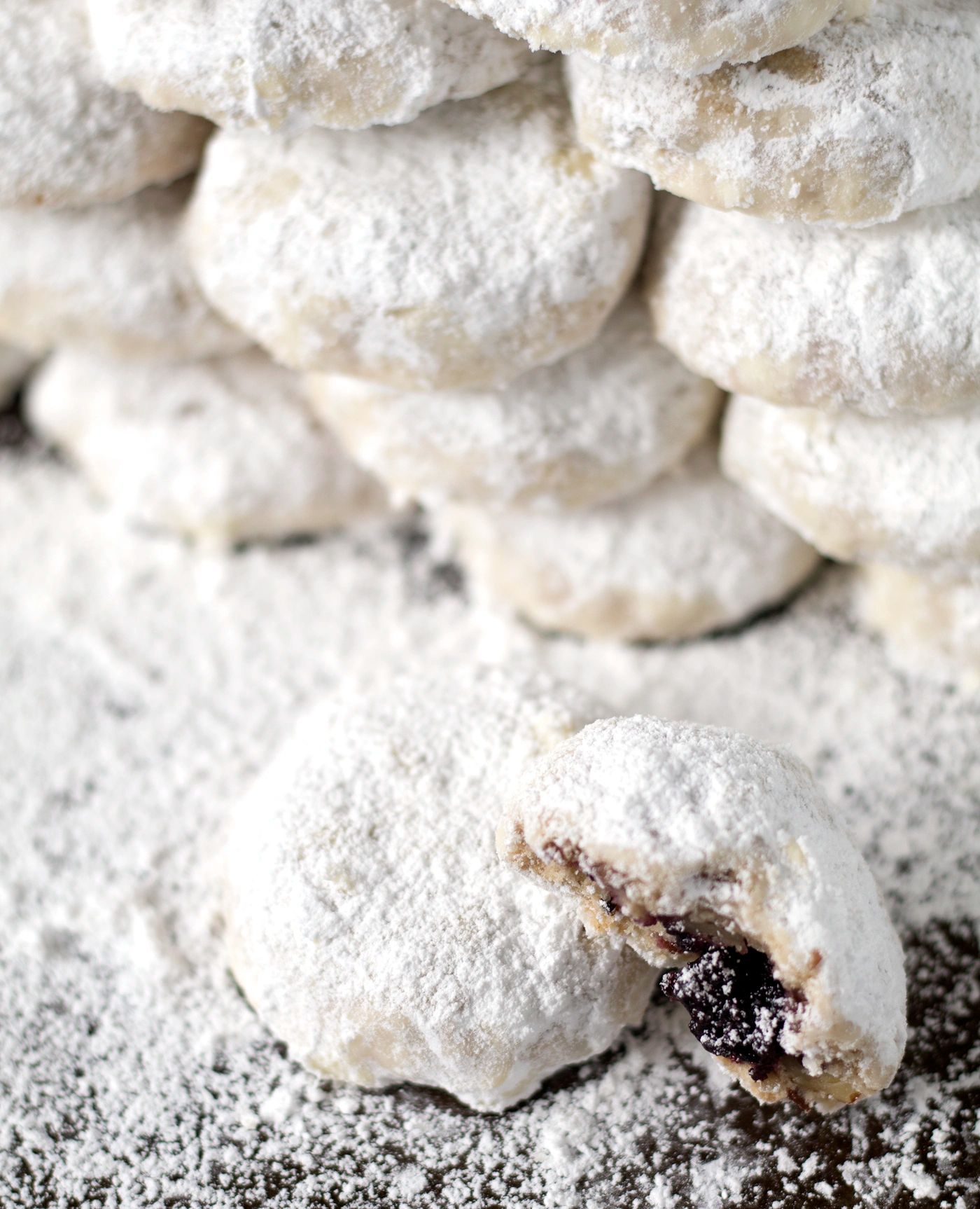 Castle Blackberry Jam Snowball Cookies