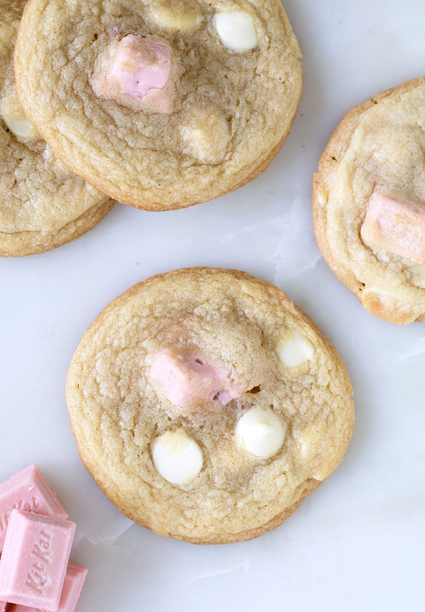 Strawberry Kit Kat Cookies