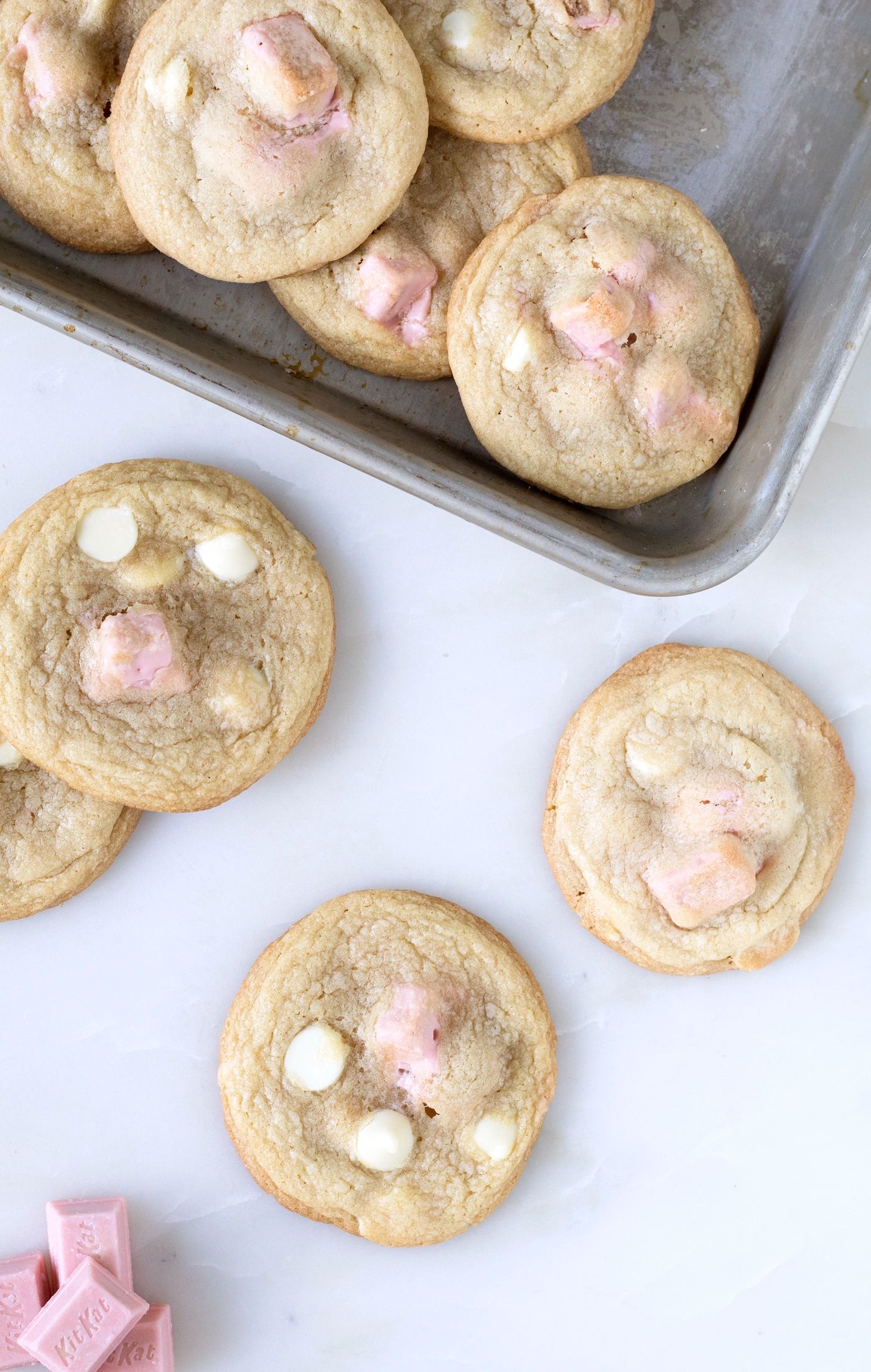 Strawberry Kit Kat Cookies