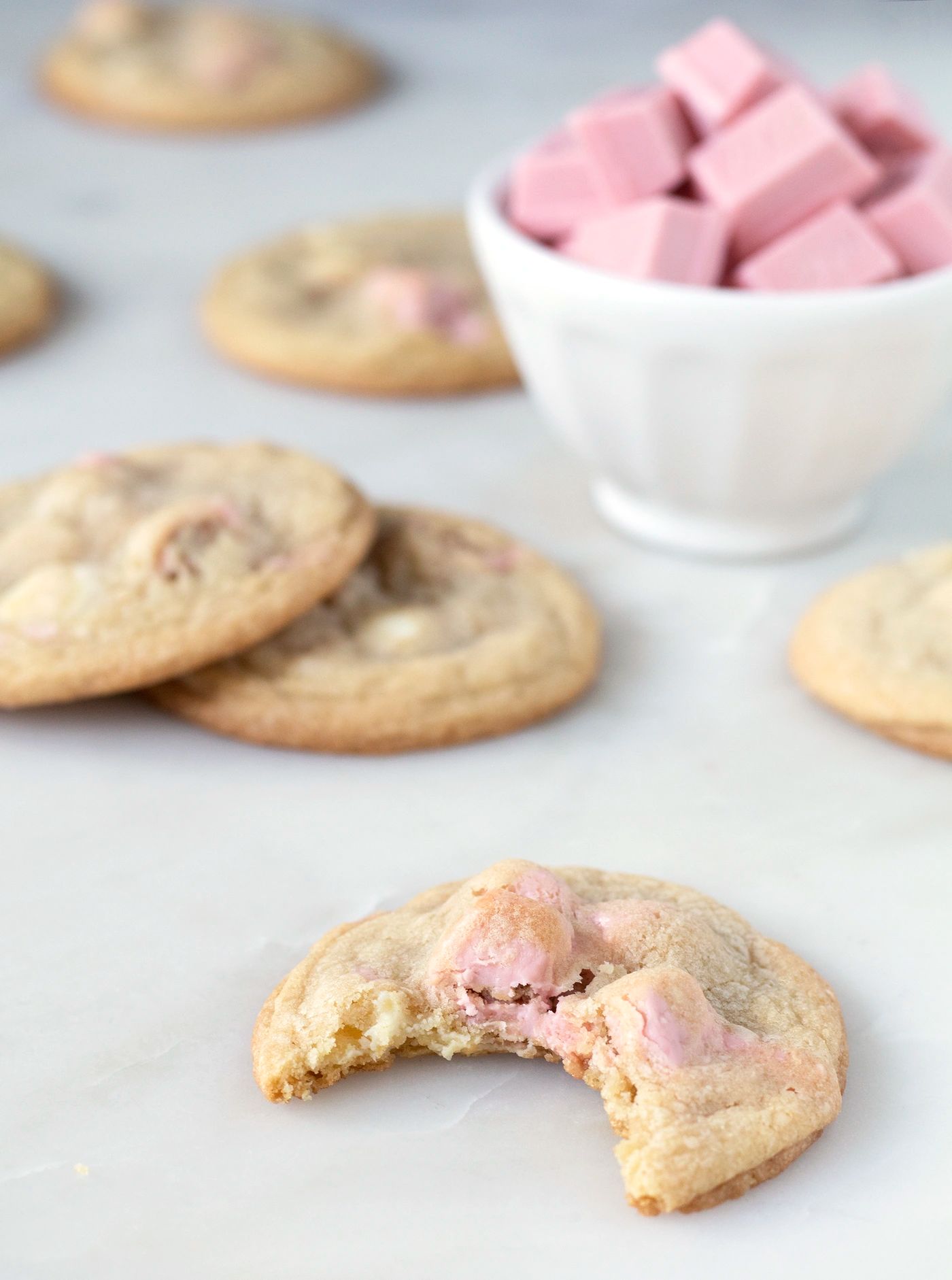 Strawberry Kit Kat Cookies